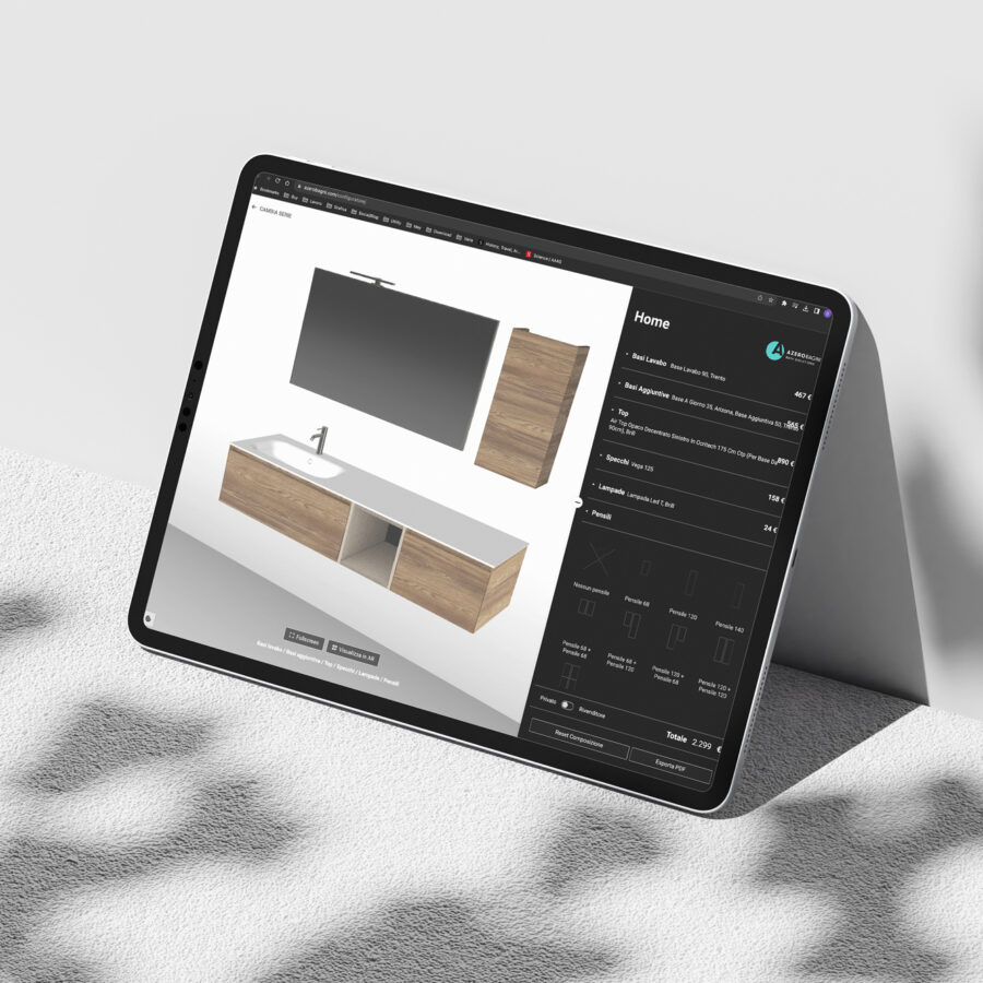 Online il nuovo configuratore Azero Bagni